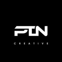 ptn brief eerste logo ontwerp sjabloon vector illustratie