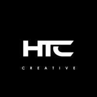 htc brief eerste logo ontwerp sjabloon vector illustratie