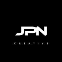 jpn brief eerste logo ontwerp sjabloon vector illustratie