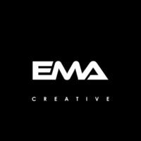 ema brief eerste logo ontwerp sjabloon vector illustratie