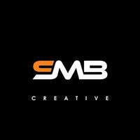 smb brief eerste logo ontwerp sjabloon vector illustratie