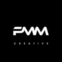 pm brief eerste logo ontwerp sjabloon vector illustratie