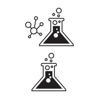 chemisch formule reactie elementen icoon etiket ontwerp vector