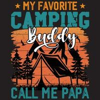 mijn favoriete camping maatje telefoontje me papa, camping vector