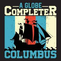 een wereldbol completer Columbus, Columbus vector