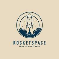 ruimte raket logo ontwerp, vector grafisch symbool icoon illustratie ontwerp sjabloon