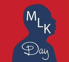 Martin Luther koning jr. dag groet kaart ontwerp. mlk dag belettering inspirerend citaat, ons vlag achtergrond vector