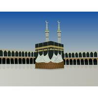 vector illustratie van de kaaba in makkah