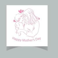 gelukkig moeders dag groet kaarten vector