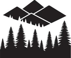 berg logo vector kunst illustratie, een zwart kleur berg logo