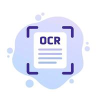 okr, optisch karakter herkenning vector icoon