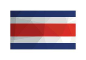 vector illustratie. officieel vlag van costa rica. nationaal vlag met blauw, rood, wit strepen. creatief ontwerp in laag poly stijl met driehoekig vormen