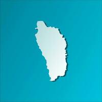 vector geïsoleerd vereenvoudigd illustratie icoon met blauw silhouet van dominica kaart. donker blauw achtergrond