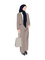 werken vrouw stijl in hijab vector