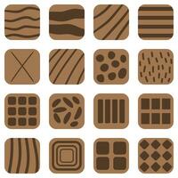 gemakkelijk chocola beet icoon set. vlak stijl voedsel vector.txt vector