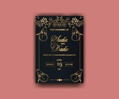 bruiloft uitnodiging kaartsjabloon gratis vector