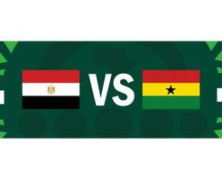 Egypte en kaap verde Afrikaanse vlaggen landen 2023 groep b teams landen Afrikaanse Amerikaans voetbal symbool logo ontwerp vector illustratie