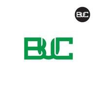 brief buc monogram logo ontwerp vector