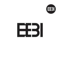 brief ebi monogram logo ontwerp vector