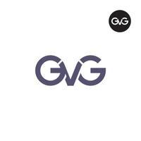 brief gvg monogram logo ontwerp vector