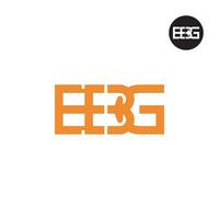 brief ebg monogram logo ontwerp vector