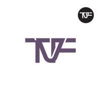 brief tvf monogram logo ontwerp vector