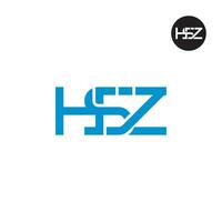 brief hsz monogram logo ontwerp vector