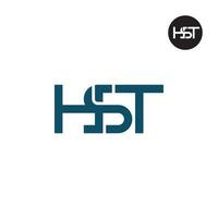 brief hst monogram logo ontwerp vector