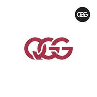 brief qgg monogram logo ontwerp vector