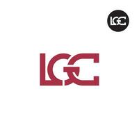 brief lgc monogram logo ontwerp vector