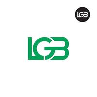 brief lgb monogram logo ontwerp vector