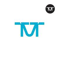 brief tvt monogram logo ontwerp vector