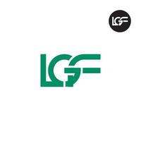 brief lgf monogram logo ontwerp vector