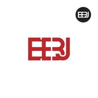 brief ebj monogram logo ontwerp vector