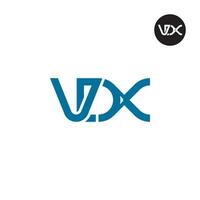 brief vdx monogram logo ontwerp vector