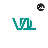brief vdl monogram logo ontwerp vector