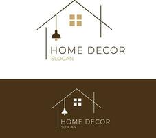 huis decor en interieur ontwerp logo vector
