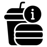 fastfood glyph-pictogram vector