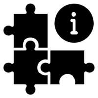 puzzel glyph icoon vector