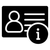 identificatie glyph icoon vector