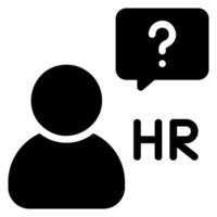 hr manager glyph icoon vector