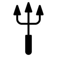 drietand glyph-pictogram vector