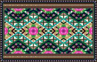 tapijt etnisch ikat patroon kunst. meetkundig etnisch ikat naadloos patroon in stam. Mexicaans stijl. ontwerp voor achtergrond, behang, illustratie, vector