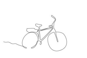 fiets voertuig vervoer gemakkelijk lijn kunst ontwerp vector