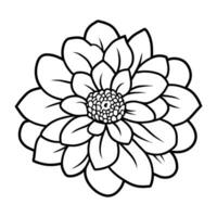 hand- getrokken gemakkelijk bloem illustratie vector