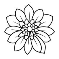 hand- getrokken gemakkelijk bloem illustratie vector