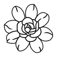 hand- getrokken gemakkelijk bloem illustratie vector