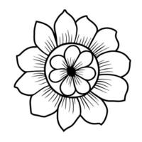 hand- getrokken gemakkelijk bloem illustratie vector