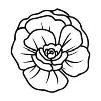 hand- getrokken gemakkelijk bloem illustratie vector