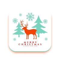 decoratief vrolijk Kerstmis groet kaart met Kerstmis elementen ontwerp vector